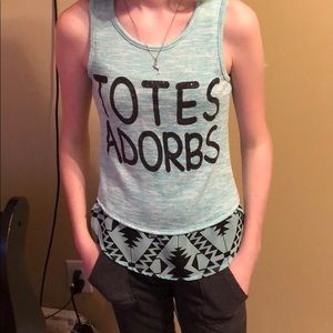 Girls size 10/12 totes adorbs tank top